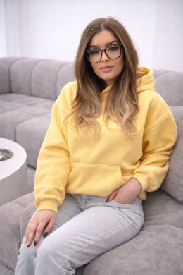 Bluza ocieplana z kapturem Vigo banan