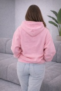 Bluza ocieplana z kapturem Vigo cukierkowy róż
