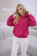 Bluza ocieplana z kapturem Vigo fuksja