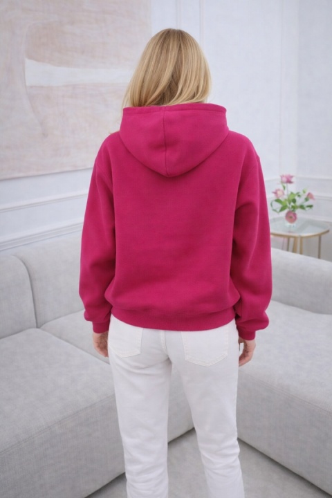 Bluza ocieplana z kapturem Vigo fuksja