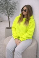 Bluza ocieplana z kapturem Vigo neonowa limonka