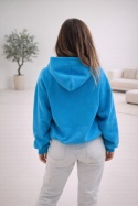Bluza ocieplana z kapturem Vigo turkus