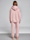 Bawełniany komplet dresowy z kapturem ROBINN I PUDROWY RÓŻ | one size