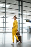Welurowy komplet dresowy VITO I żółty I one size