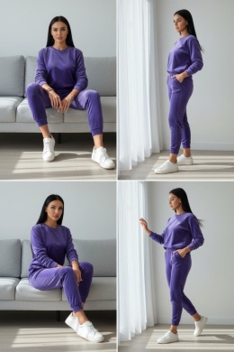 Welurowy komplet dresowy VITO polish edition I FIOLET I one size