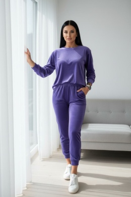 Welurowy komplet dresowy VITO polish edition I FIOLET I one size