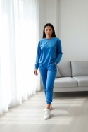 Welurowy komplet dresowy VITO polish edition I niebieski I one size