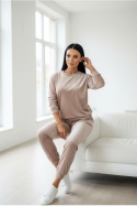 Welurowy komplet dresowy VITO - polish edition | beż I one size