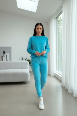 Welurowy komplet dresowy VITO - polish edition | błękit I one size