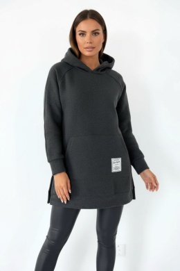 Gruba ocieplana bluza CABO | grafit | one size | polski produkt