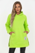 Gruba ocieplana bluza CABO | żółto-zielony neon | one size | polski produkt