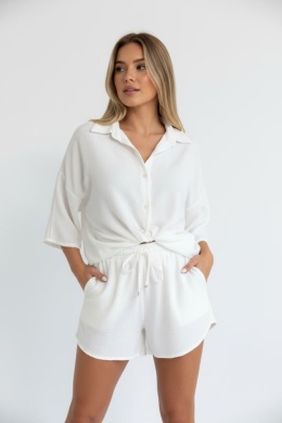 Oversize'owy komplet GIUSEPPE | wiosenno / letni | biel | rozmiar uniwersalny