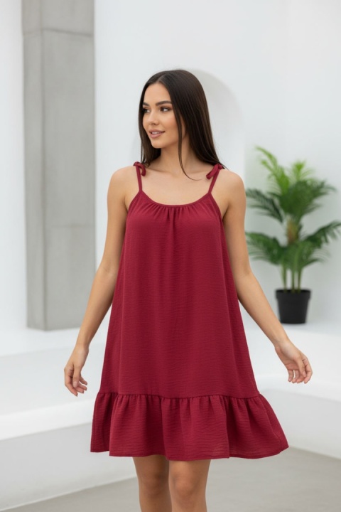 Sukienka oversize CANDY | bordo | one size