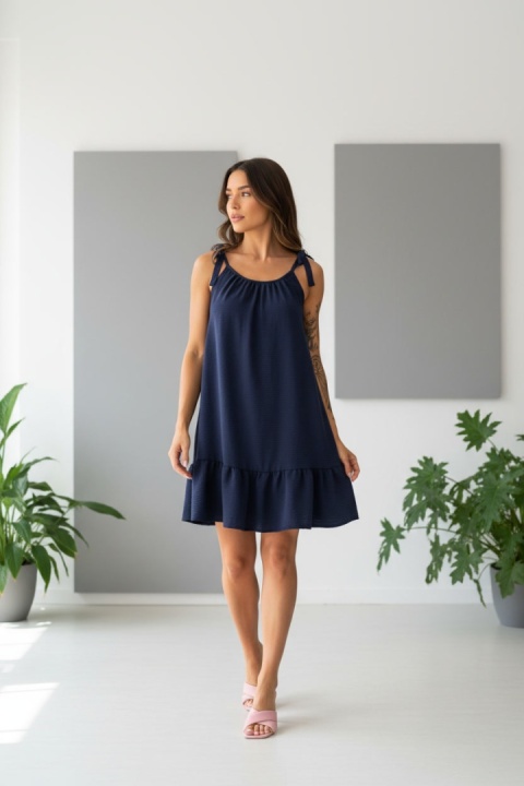 Sukienka oversize CANDY | granatowy | one size