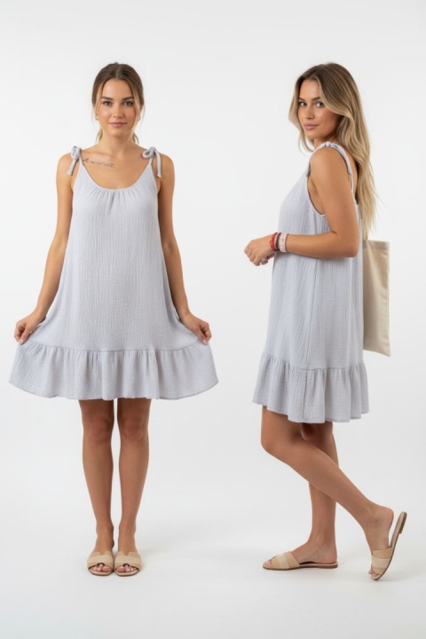 Sukienka oversize SANDY | SZARY | one size