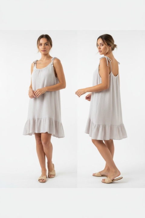 Sukienka oversize SANDY | SZARY | one size