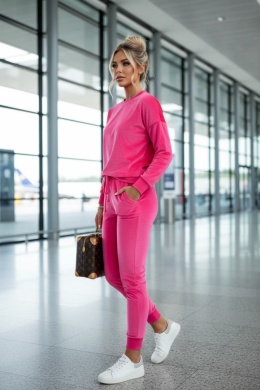 Welurowy komplet dresowy VITO I neonowa barbie I one size