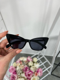 Okulary przeciwsłoneczne AUDREY | czarne grube oprawki | kocie oko| 400 UV |