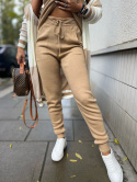 Dzianinowy 3-częściowy komplet FELIPPE | karmel | sweter, półgolf, spodnie | one size