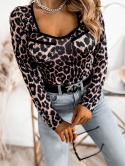 Wiskozowa bluzka RAMONA | pantera | uszywniany biust | one size