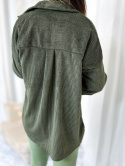 Sztruksowa koszula WALTER | khaki | jedna kieszeń | one size