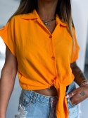 Letnia koszula z przewiązaniem VERONA | pomarańczowy | guziki | rozmiar uniwersalny