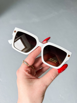 Okulary przeciwsłoneczne kwadratowe | SELENA | BIEL I UV 400