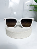 Okulary przeciwsłoneczne kwadratowe | SELENA | BIEL I UV 400
