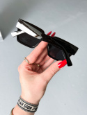 Okulary przeciwsłoneczne kwadratowe | SELENA | CZERŃ I UV 400
