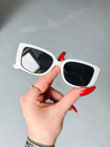 Okulary przeciwsłoneczne prostokątne | CARMELA | BIEL I UV 400