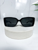 Okulary przeciwsłoneczne prostokątne | CARMELA | CZERŃ I UV 400