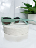 Okulary przeciwsłoneczne prostokątne | CARMELA | ZIELEŃ I UV 400