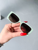 Okulary przeciwsłoneczne prostokątne | CARMELA | ZIELEŃ I UV 400