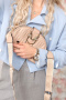 Pikowana ekologiczna listonoszka POLLY ANN | torebka na ramię | BEŻ