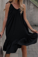 Sukienka w stylu oversize CATALINA I falbana I czerń I one size
