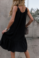 Sukienka w stylu oversize CATALINA I falbana I czerń I one size