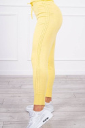 Komplet dzianinowy STANLEY | żółty | spodnie, kardigan, top
