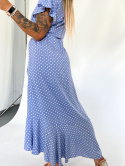 Asymetryczna sukienka w grochy DOTTIE I błękit I bawełna I M/L XL/XXL