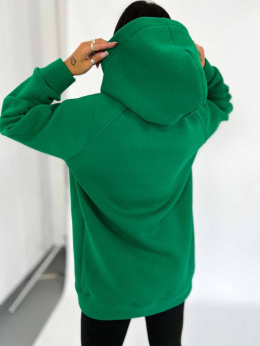 Długa rozpinana bluza LUCAS | zieleń | rozmiar oversize standard bawełna