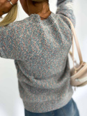 Sweter alpakowy BERGEN z wełną popiel | sweterek w typie norweskim