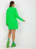 Dzianinowa zaplatana sukienka MOULIN zielony neon