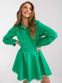 Sukienka koszulowa szmizjerka SOPHIA zielony