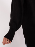 Dzianinowy sweter ROBIN oversize gładki czerń