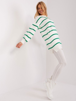 Dzianinowy sweter ROBIN oversize zielony