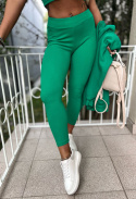 Bawełniany komplet 3-częściowy AZURRO | zielony | bluza \ top\ legginsy | one size