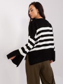 Sweter z rozcięciami DEBBY one size czerń