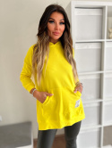 Bawełniana bluza CABO SOFT | żółty | one size | polski produkt