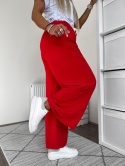 Spodnie typu palazzo DYLAN | czerwień | one size