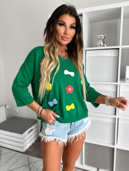 Sweterek wiosenny CANDYPOP | zielony | one size