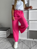 Spodnie typu palazzo DYLAN | róż barbie | one size